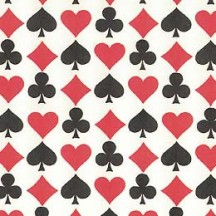 Hearts, Clubs, Spades, Diamonds Print Italian Paper ~ Tassotti